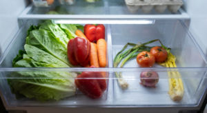 Pantry Meal Planning With What You Already Have 2 Refrigerator produce sorted by what needs to be used soon