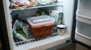 Cheap Meal Plan for Two People a Week (7 Day Plan and Grocery List) 3 Grocery bag with affordable staples for a budget meal plan for two people