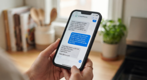 How to Use AI to Plan Your Weekly Meals: A 2026 Guide 2 Phone screen showing a specific AI prompt for weekly meal planning