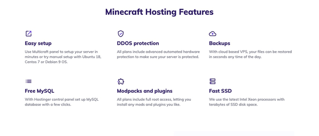 minecraft-hostinger-features