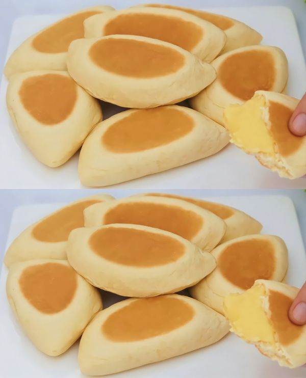No-Oven Vanilla Custard Cream Buns