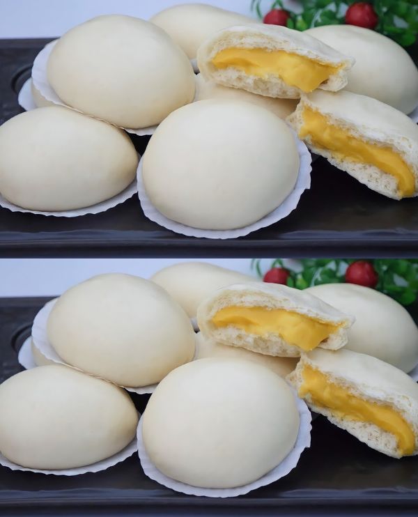Irresistible Custard Cream Steamed Buns