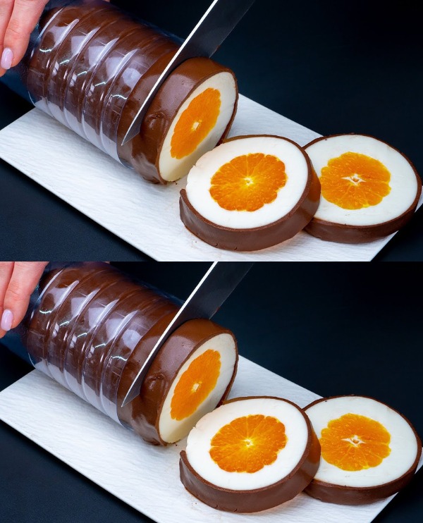 Surprise No-Bake Tangerine Chocolate Dessert