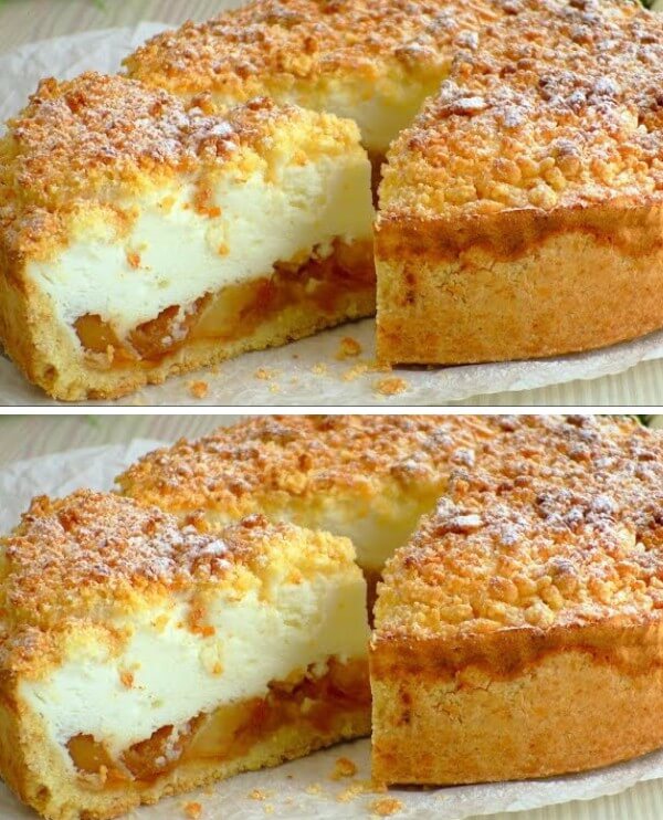Mouthwatering Apple Pie with Dreamy Soufflé Cream
