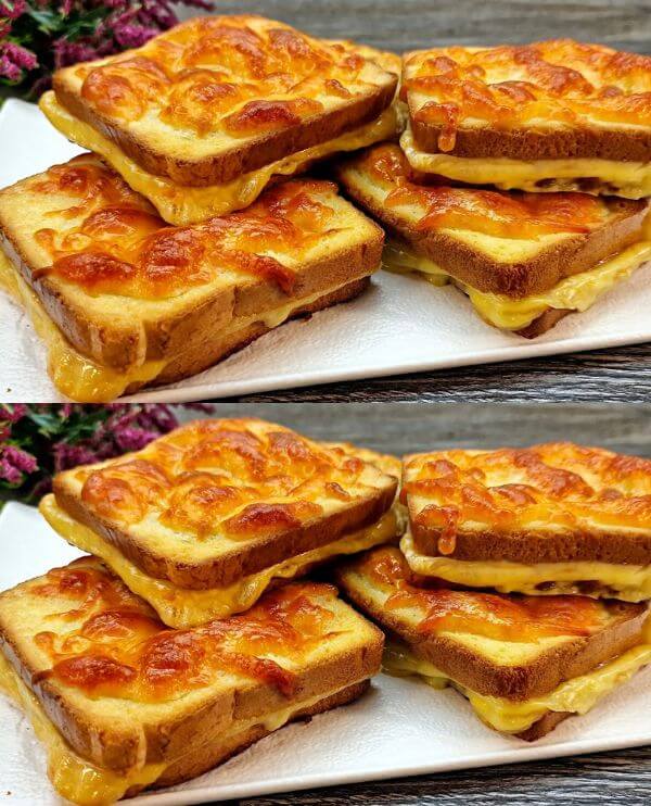 Cheesy Ham and Egg Sandwiches Recipe
