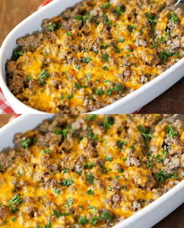 Keto Ground Beef Casserole
