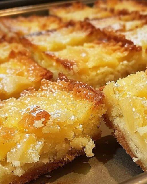 tangy pineapple and creamy filling on a buttery crust!