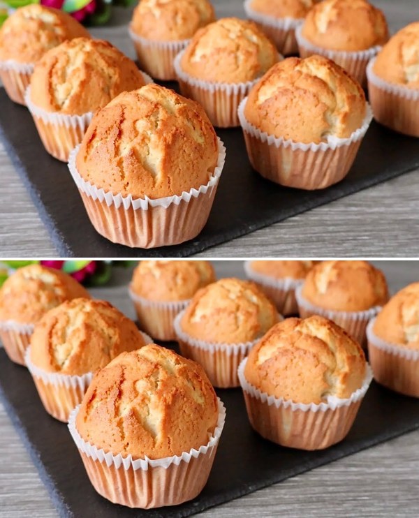 Easy and Fluffy Vanilla Muffins