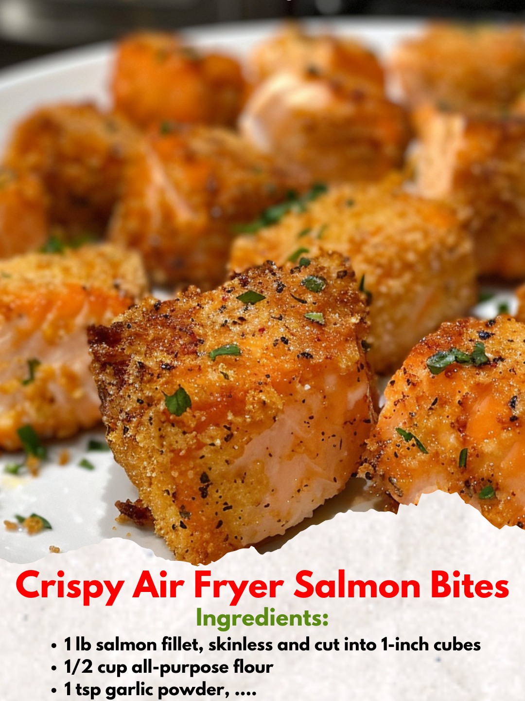 Crispy Air Fryer Salmon Bites