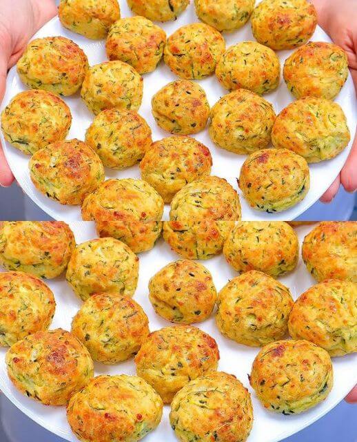 Zucchini Meatballs with Garlic Sauce