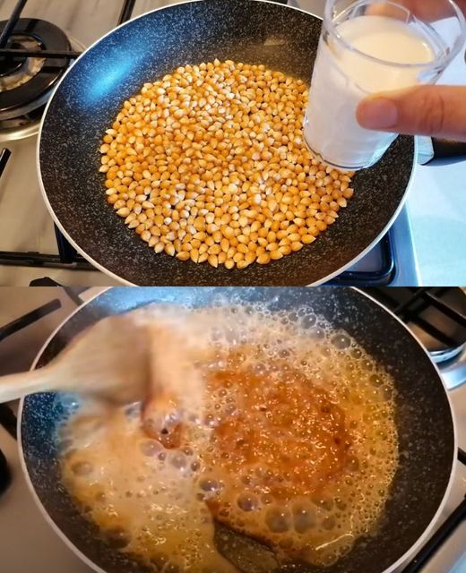 Caramel popcorn ready in minutes
