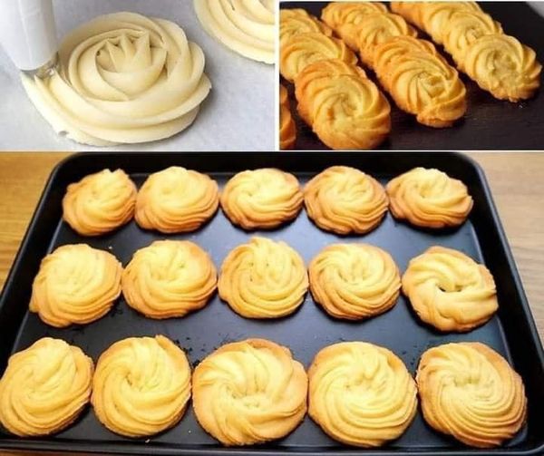 Butter piped cookies