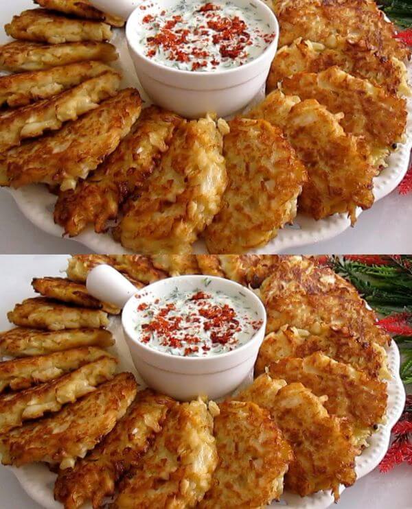 Savory Cabbage Pancakes with Yogurt Sauce 1 Savory Cabbage Pancakes with Yogurt Sauce