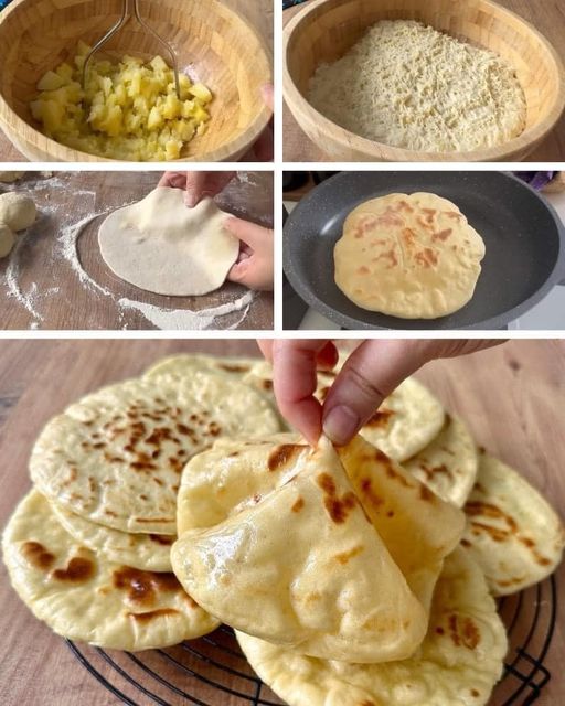 Potato bazlama  Potato Filled Puff Puff Base Recipe: