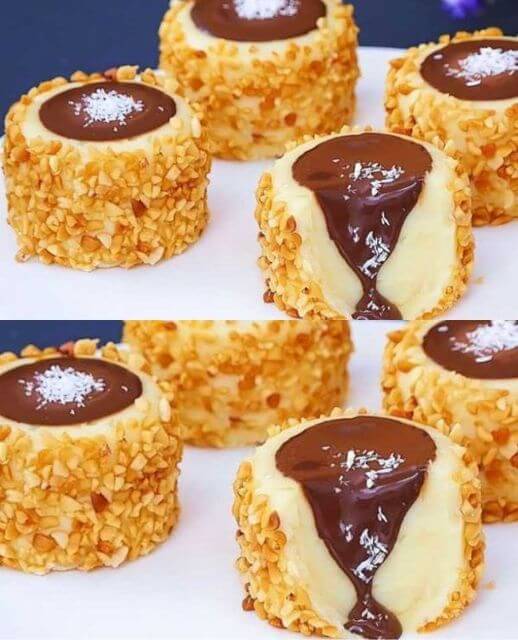Amazing Dessert Without Oven And Eggs, Wrapped With Toasted Peanuts