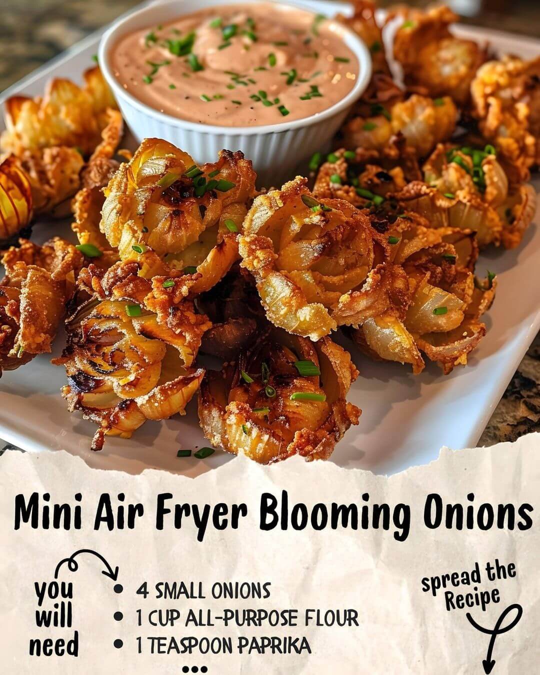 Mini Air Fryer Blooming Onions 1