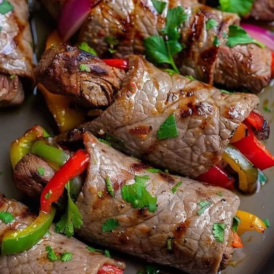 Healthy Steak Fajita RollUps 1