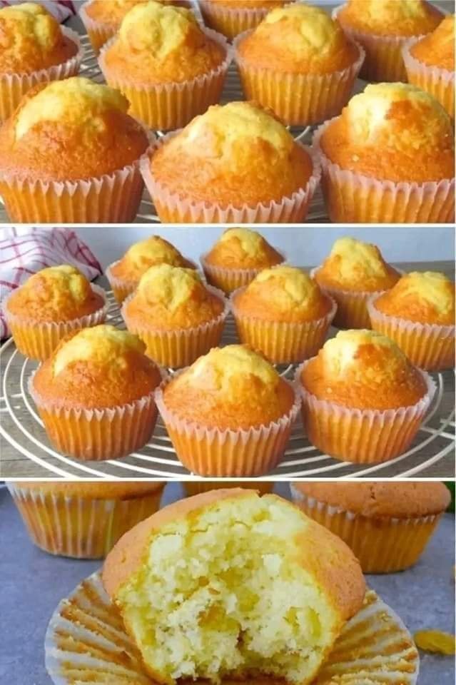 Quark Muffins With Vanilla Pudding