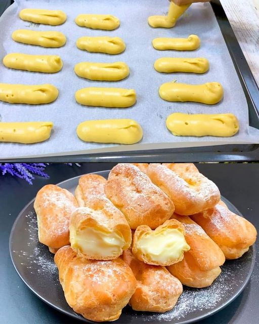 Classic Cream-Filled Eclairs
