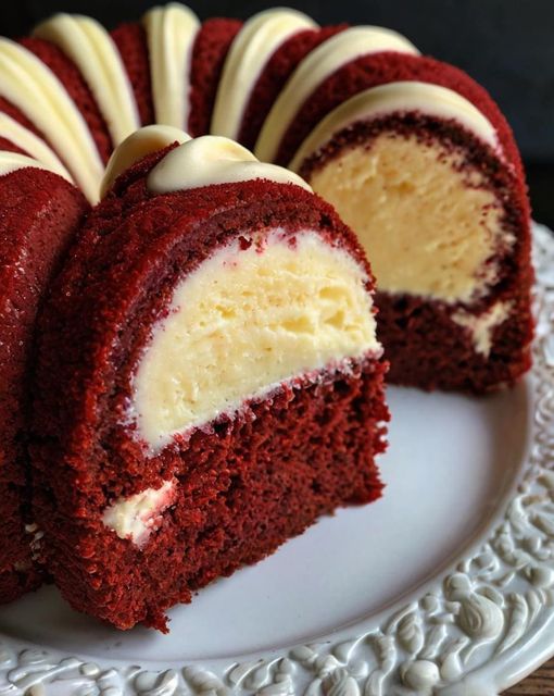 Red Velvet Cheesecake Bundt Cake