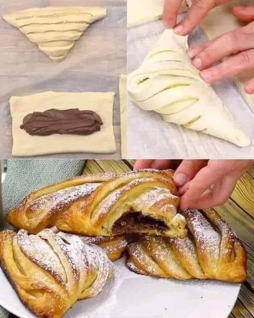 Hazelnut Bliss Puff Pastry Triangles