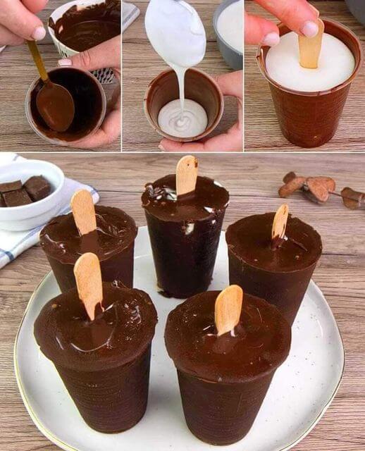 Chocolate ice cream on a stick, much better than one in the store!