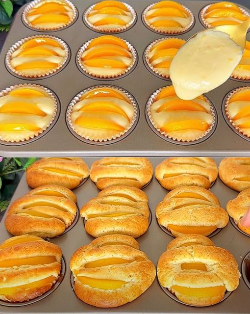 Peach Muffins with a Lemon Twist