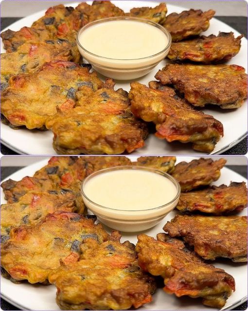 Eggplant Fritters with Yogurt-Mayo Sauce