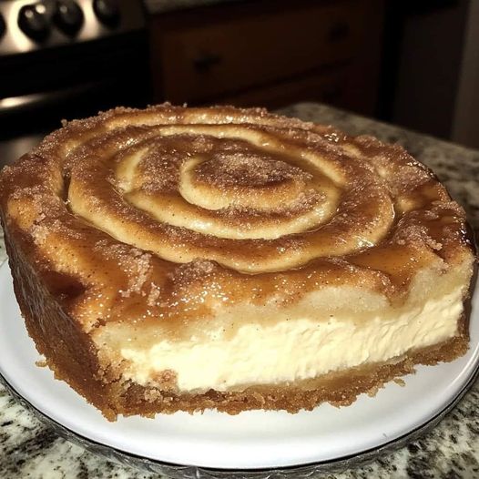 Cinnamon Roll Honeybun Cheesecake 