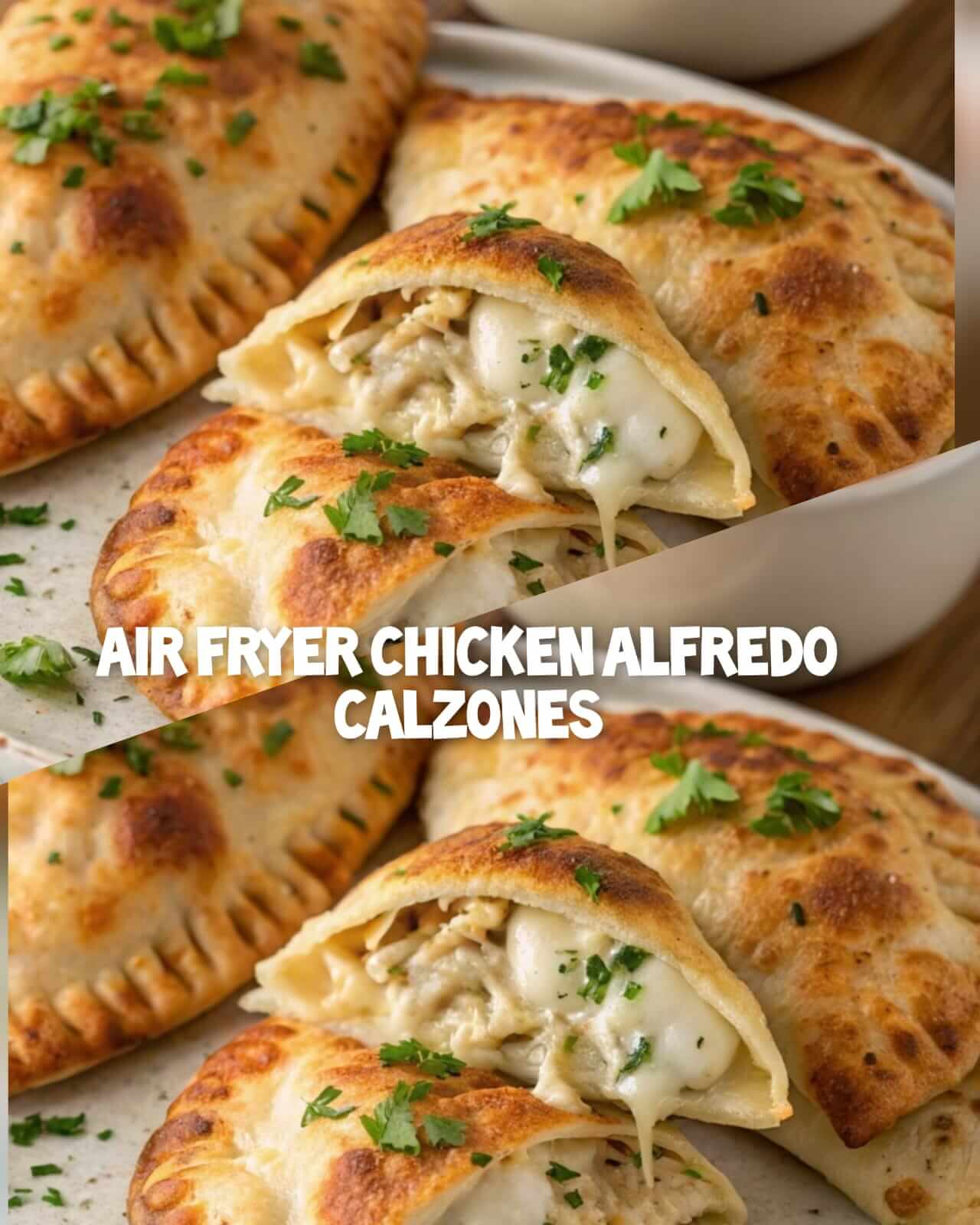 Chicken Alfredo Air Fryer Calzones 1