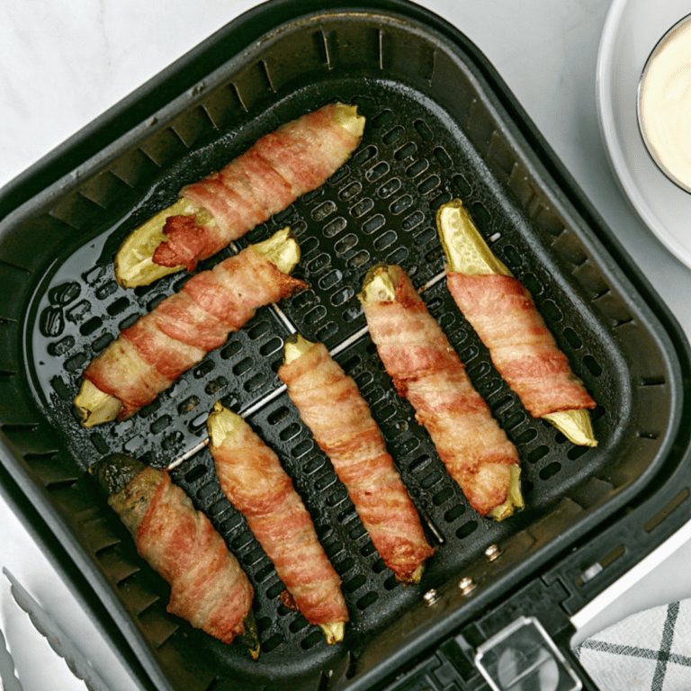 Air Fryer Bacon Wrapped Pickles 1