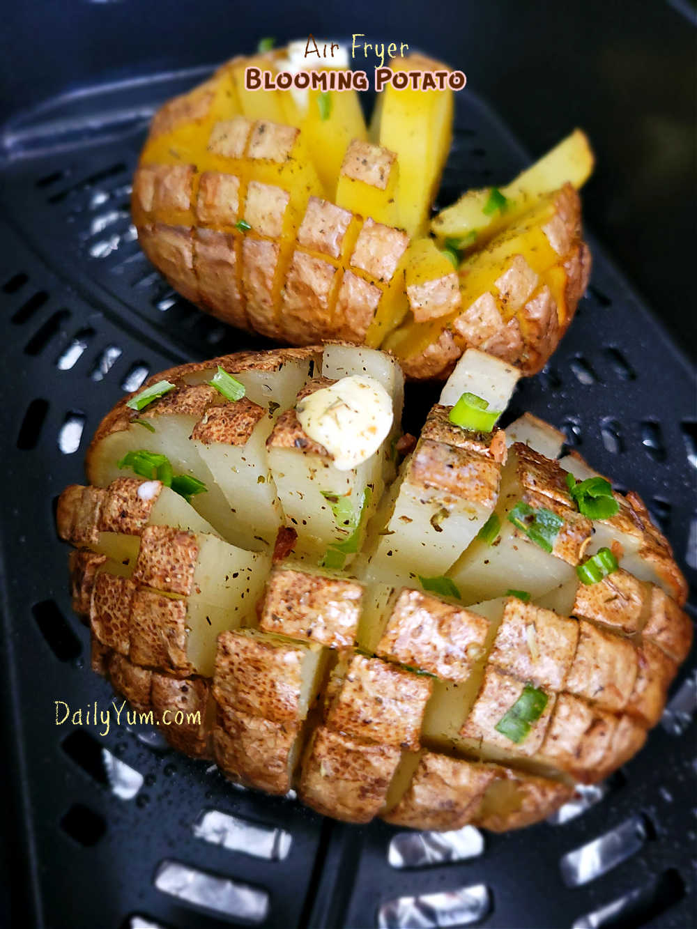 Air Fryer Blooming Baked potatoes 3
