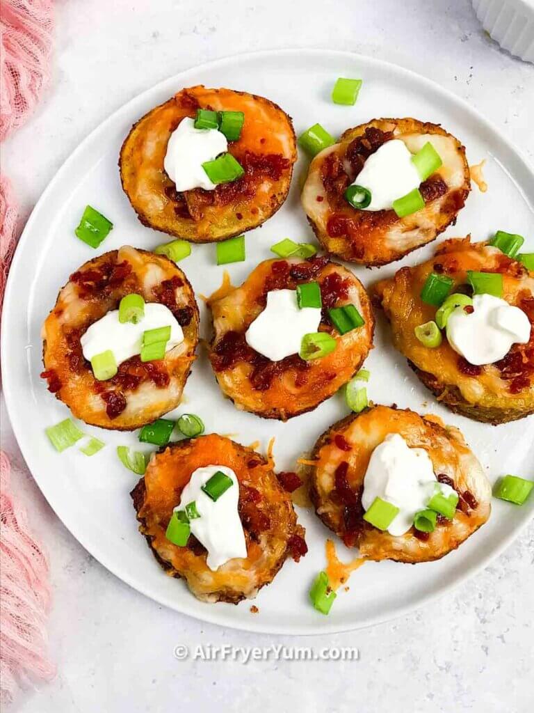 Air Fryer Loaded Baked Potato Rounds
