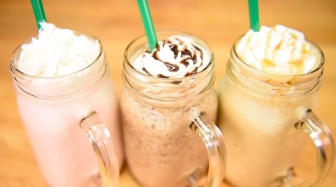 Make a Starbucks Frappuccino / Cotton Candy Frappuccino, Java Chip Frappuccino & Caramel Frappuccino