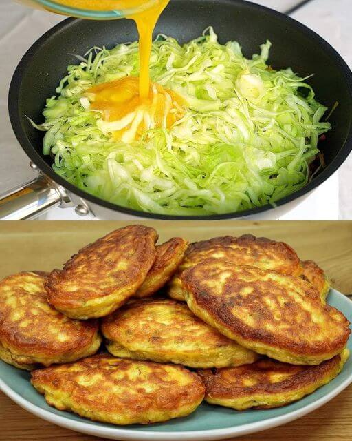 Savory Cabbage Pancakes 1 Savory Cabbage Pancakes