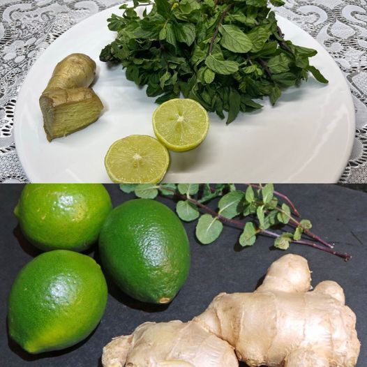 Mint Lemon and Ginger Juice 1