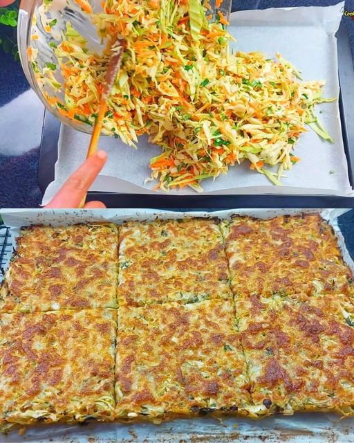 Savory Cabbage and Carrot Frittata with feta 1 Savory Cabbage and Carrot Frittata with Mozzarella