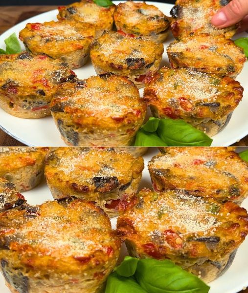 Cheesy Eggplant Muffins with Yogurt Sauce: A Delightful Mediterranean-Inspired Dish 1 Cheesy Eggplant Muffins with Yogurt Sauce: A Delightful Mediterranean-Inspired Dish
