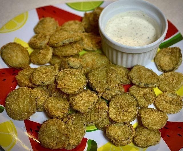 make some fried pickles and ranch macaroons. 1