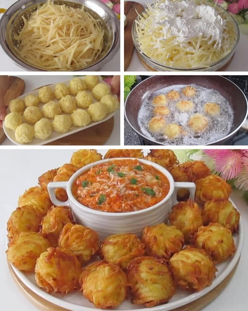 Recipe for Starchy Crispy Potato Balls 1