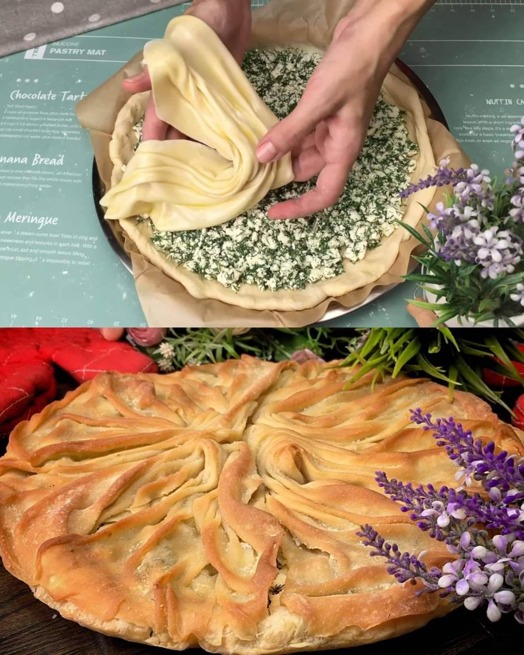 Flaky Feta Cheese and Dill Savory Cake 1 Flaky Feta Cheese and Dill Savory Cake