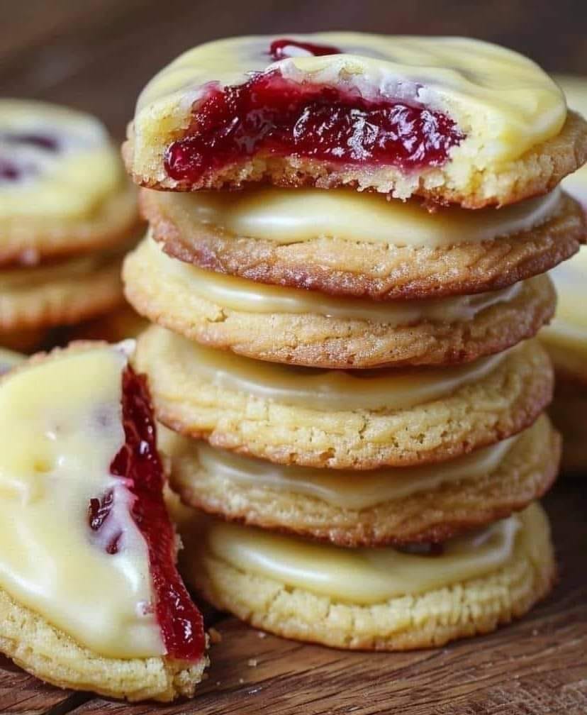 Raspberry Thumbprint Cookies with Lemon Glaze Recipe 1