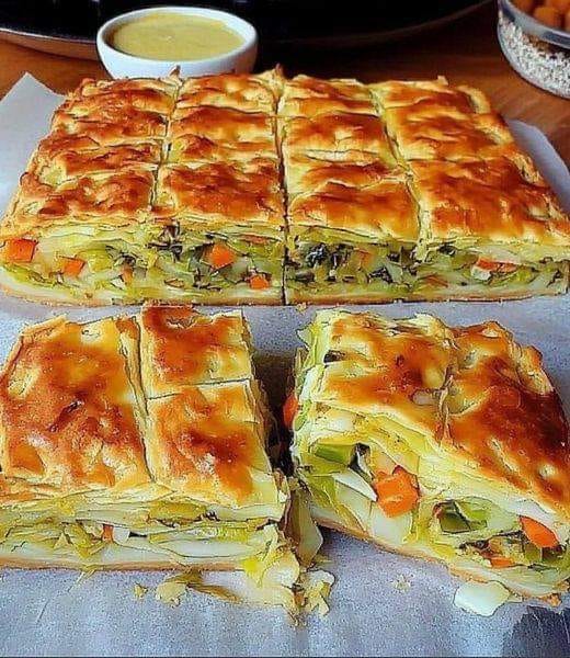 cabbage and chickpea pie 4