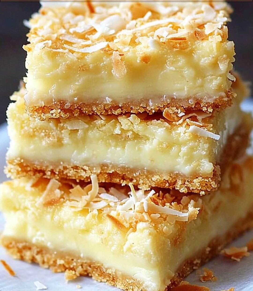 Decadent Buttery Coconut Bars with a Golden Crust 1