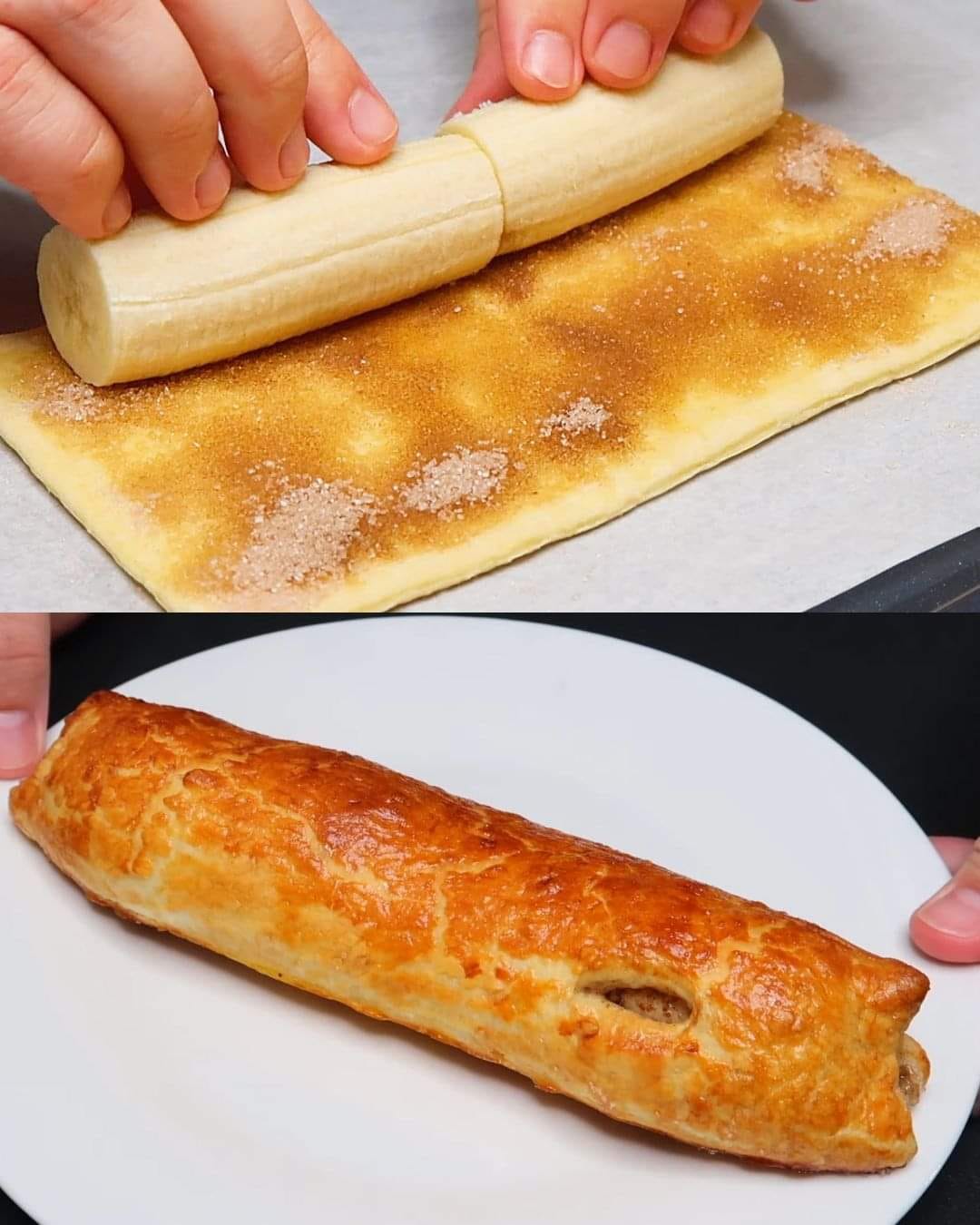 Banana Cinnamon Puff Pastry Twists 1 Banana Cinnamon Puff Pastry Twists