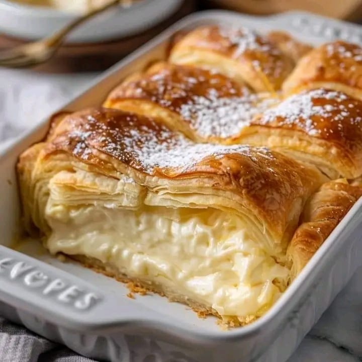 Puff Pastry with Creamy Custard 1