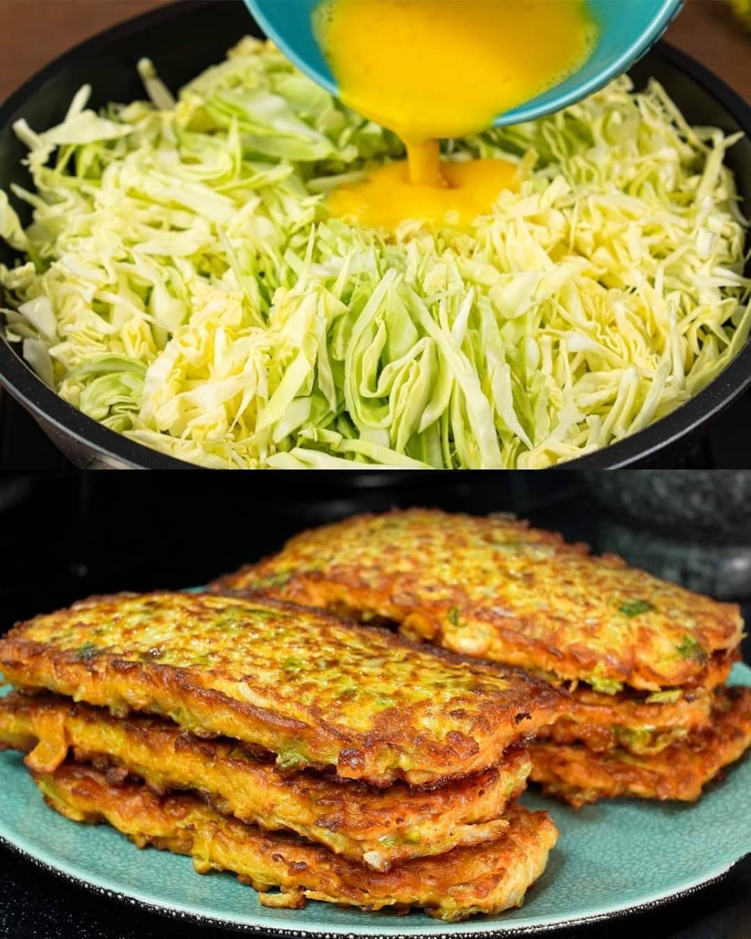 Cabbage Pancakes with Creamy Dill Sauce 1 Cabbage Pancakes with Creamy Dill Sauce