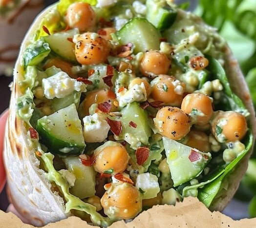 Chickpea Cucumber Feta Salad 1