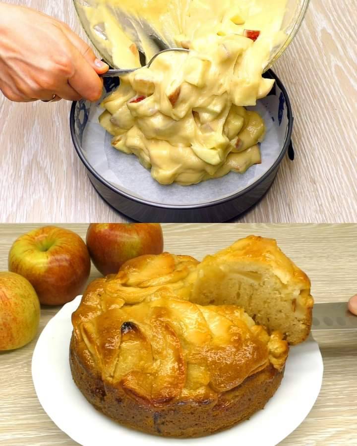 Apple Lemon Cake with Apricot Glaze 1 Apple Lemon Cake with Apricot Glaze