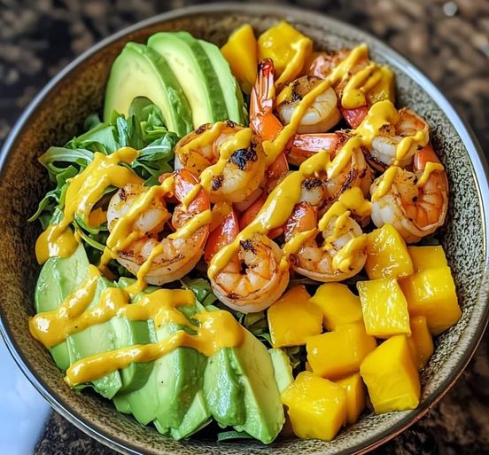 Spicy Mango And Avocado Shrimp Salad